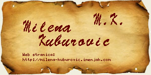 Milena Kuburović vizit kartica